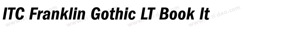 ITC Franklin Gothic LT Book Italic字体转换